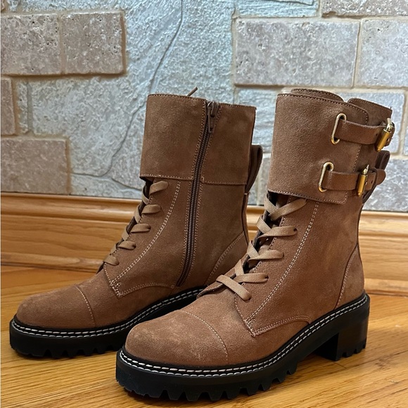 See by Chloe Mallory Suede Combat Boots - Picture 10 of 13